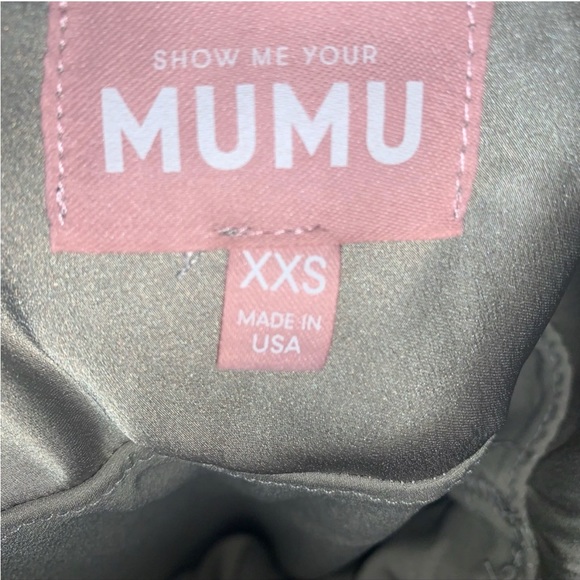 Show Me Your Mumu Green Satin Cowl Dress - Picture 2 of 4